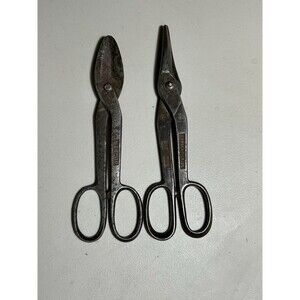 Vintage WISS A-12 Sheers  12” Inch Forged Shears & Lakeside Tin Snips Tools